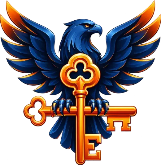 Local 24/7 Locksmith eagle and keys logo